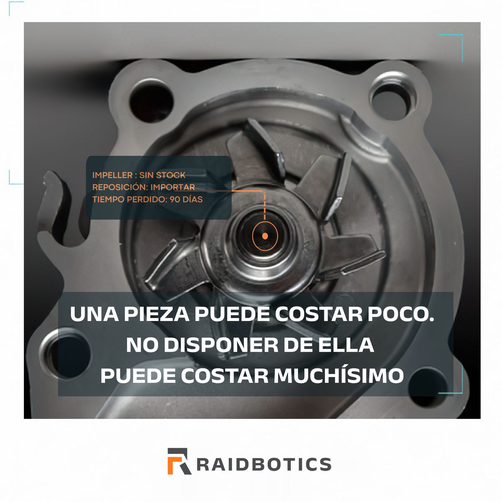 Impeller industrial sin disponibilidad de reposición inmediata